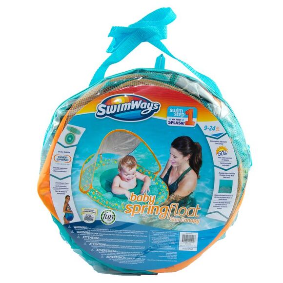SwimWays | Toys | Swimways Baby Spring Float Sun Canopy Sea Life Teal ...